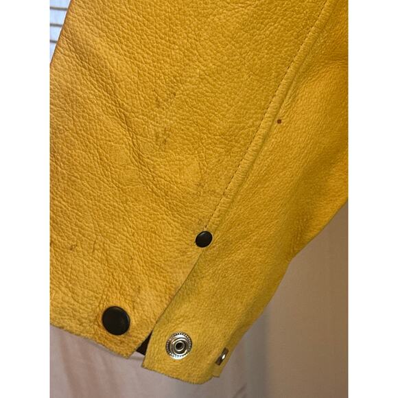 Steiner Leather Welding Jacket Yellow Heavy Duty Workwear Large - Picture 7 of 8